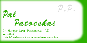 pal patocskai business card